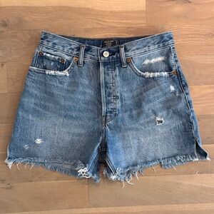Abercrombie & Fitch High Rise Distressed Jean Shorts - size 4